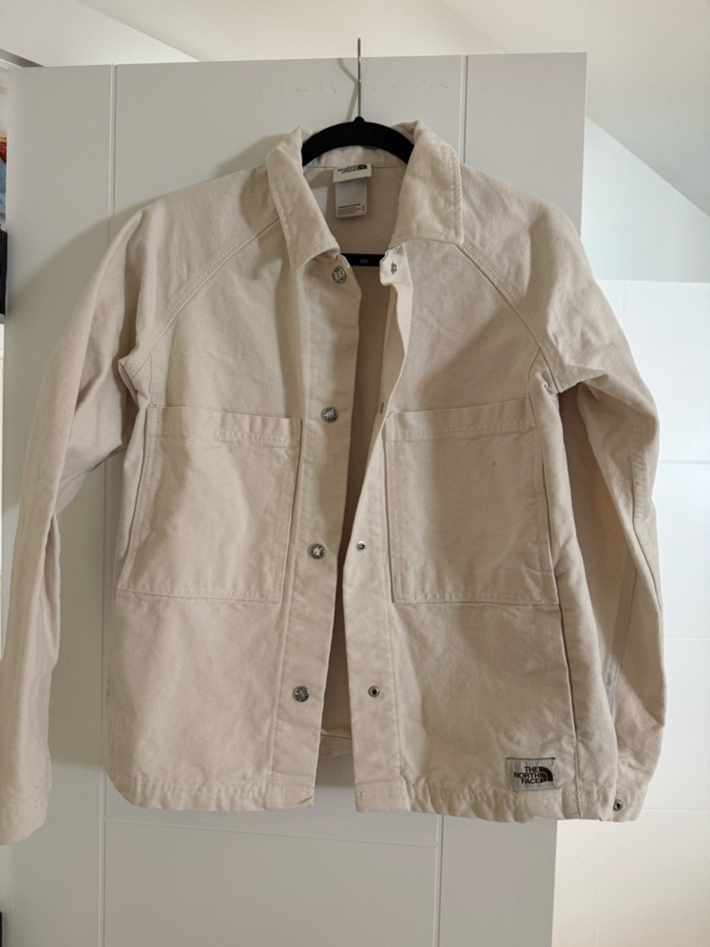 The North Face Men's Cream Canvas Shirt Jacket